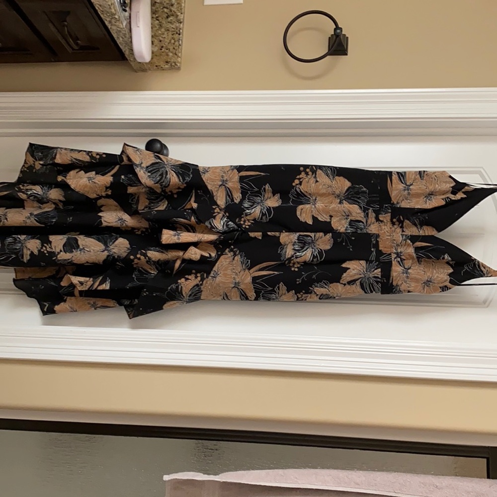 Lulu’s high low black floral dress